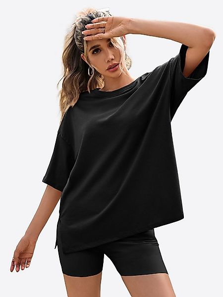 Imily Bela T-Shirt Damen Oversize Lässiges Kurzarmshirt (Packung, 1-tlg., 1 günstig online kaufen