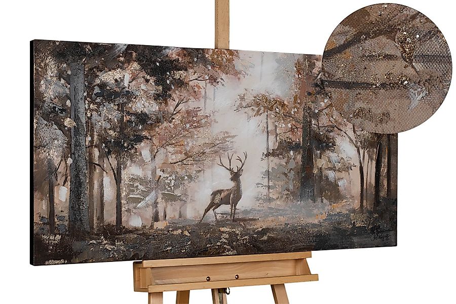 KUNSTLOFT Gemälde Stag in the Brume günstig online kaufen