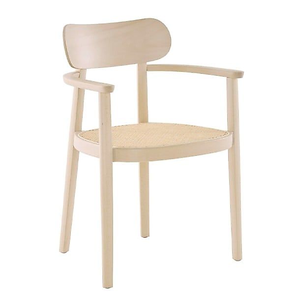 THONET 118 FV Holzstuhl mit Armlehnen | Rohrgeflecht-Sitz | Buche gebeizt a günstig online kaufen