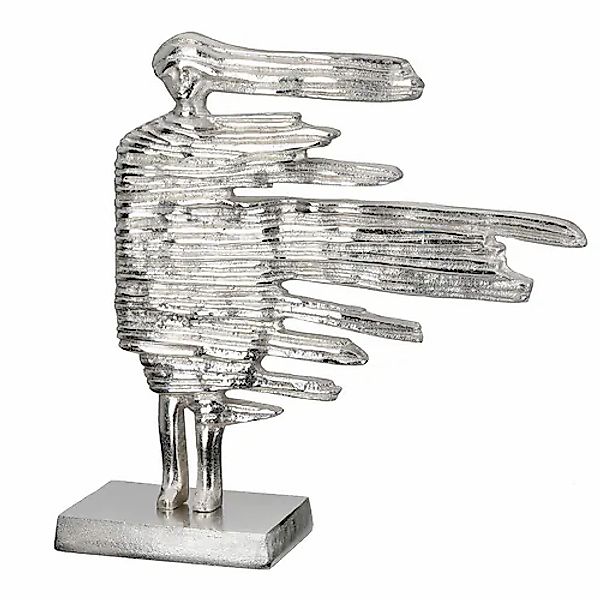 GILDE Dekofigur »Skulptur Verwehung silberfarben H. 38 cm« günstig online kaufen