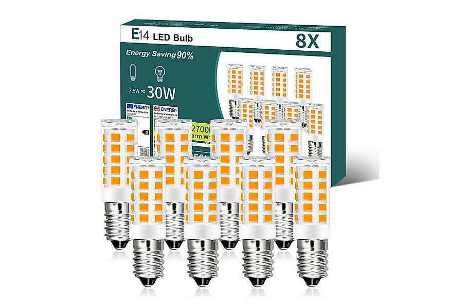 Nettlife LED-Leuchtmittel 8ER E14 2700K Warmweiß 2.5 W, E14, 8 St., Warmwei günstig online kaufen