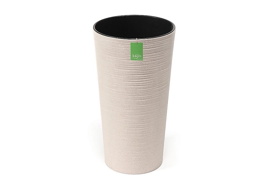 KAGM Pflanzkübel Blumenkübel Blumentopf rund gerillt ECO Holz-Kunststoff-Ge günstig online kaufen