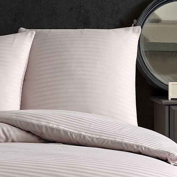 Nordqueen Bettwäsche Nordqueen Satin Gestreift Bettwäsche, günstig online kaufen