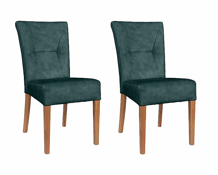 Home affaire 4-Fußstuhl "Henry" (Set) 2 Stk. Samtvelours Sitz und Rücken ge günstig online kaufen
