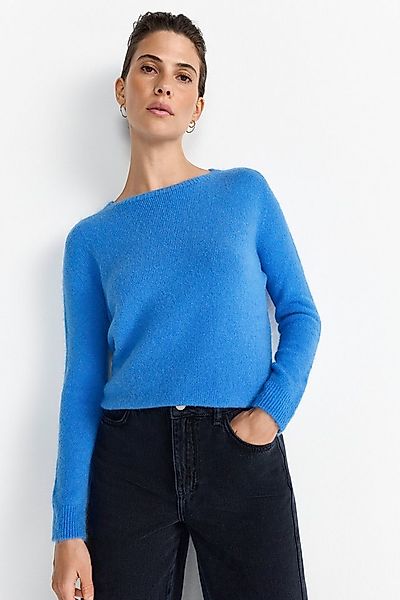 RICHROYAL Rundhalspullover in flauschiger Qualität günstig online kaufen