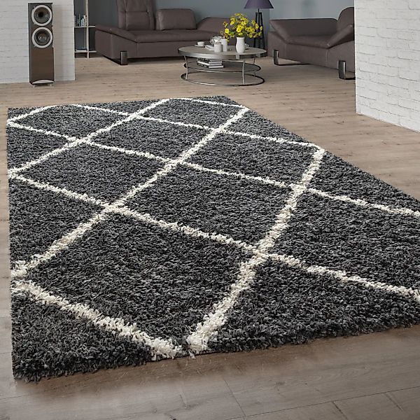 Paco Home Hochflor-Teppich "Kalmar 441" rechteckig 40 mm Höhe Scandi Design günstig online kaufen