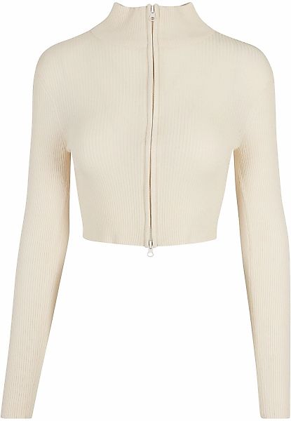 URBAN CLASSICS Cardigan "Urban Classics Damen Ladies Cropped Rib Knit Zip C günstig online kaufen