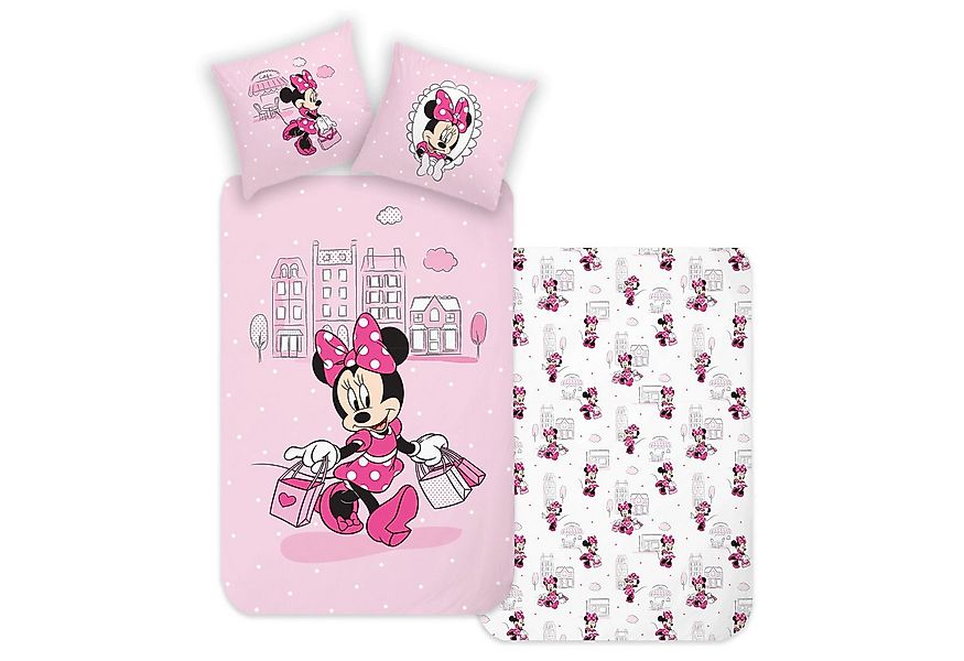 BERONAGE Wendebettwäsche Minnie Mouse Shopping Bettwäsche Linon / Renforcé, günstig online kaufen