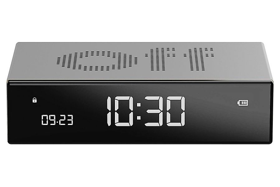 Lexon Quarzwecker Digitalwecker Flip Premium Silberfarben günstig online kaufen