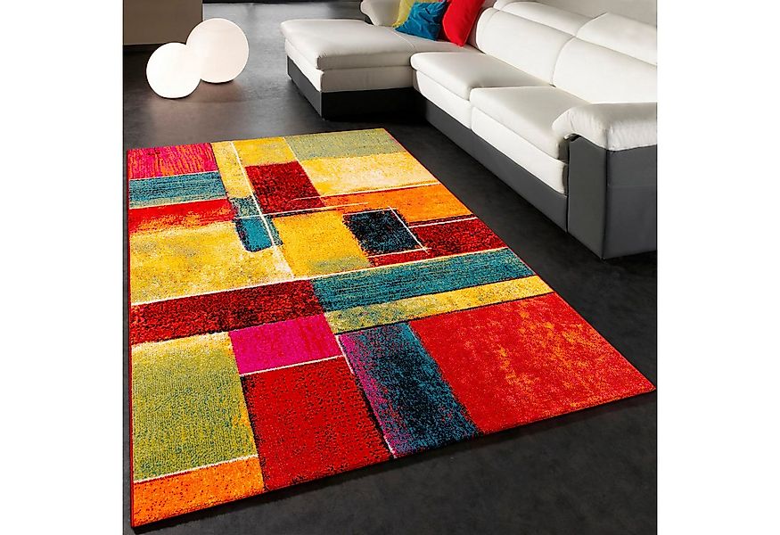 Paco Home Teppich Canvas 783, rechteckig, Höhe: 16 mm, Kurzflor, modernes P günstig online kaufen