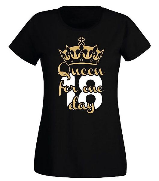 G-graphics T-Shirt Damen T-Shirt - 18 – Queen for one day zum 18. Geburtsta günstig online kaufen