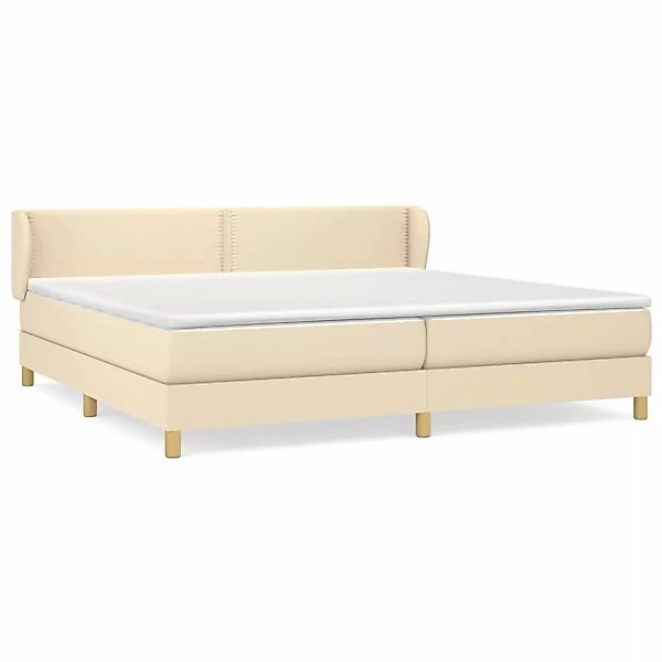 vidaXL Boxspringbett mit Matratze Creme 200x200 cm Stoff1372230 günstig online kaufen