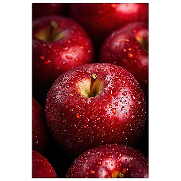 MuchoWow Poster Rot - Äpfel - günstig online kaufen