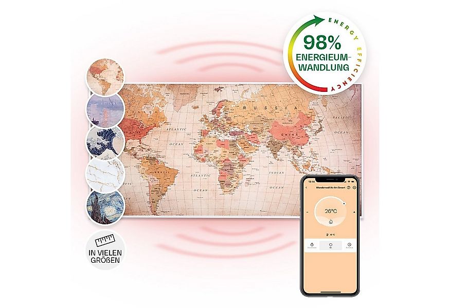Klarstein Heizkörper Wonderwall Air Art Smart, elektrische Infrarot Wandhei günstig online kaufen