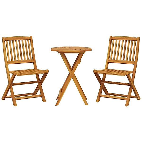 vidaXL 3-Tlg Bistro-Set Klappbar Massivholz Akazie 3295251 günstig online kaufen