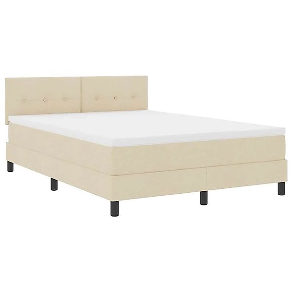 vidaXL Boxspringbett mit Matratze Creme 160 x 200 cm Stoff 3342224 günstig online kaufen