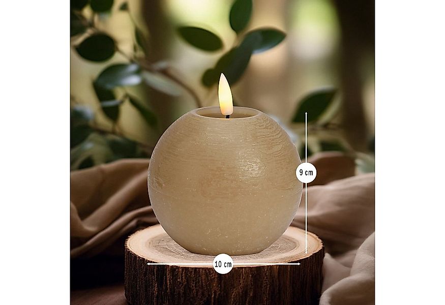 matches21 HOME & HOBBY LED-Kerze LED Kerze Kugeln 4er Set Wachs, Flackernde günstig online kaufen