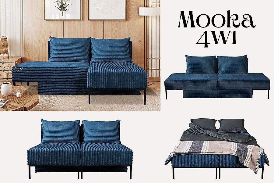Kaiser Möbel Ecksofa Sofa, Betten, Liegestuhl, MOOKA 4in1-Multifunktions-Sy günstig online kaufen