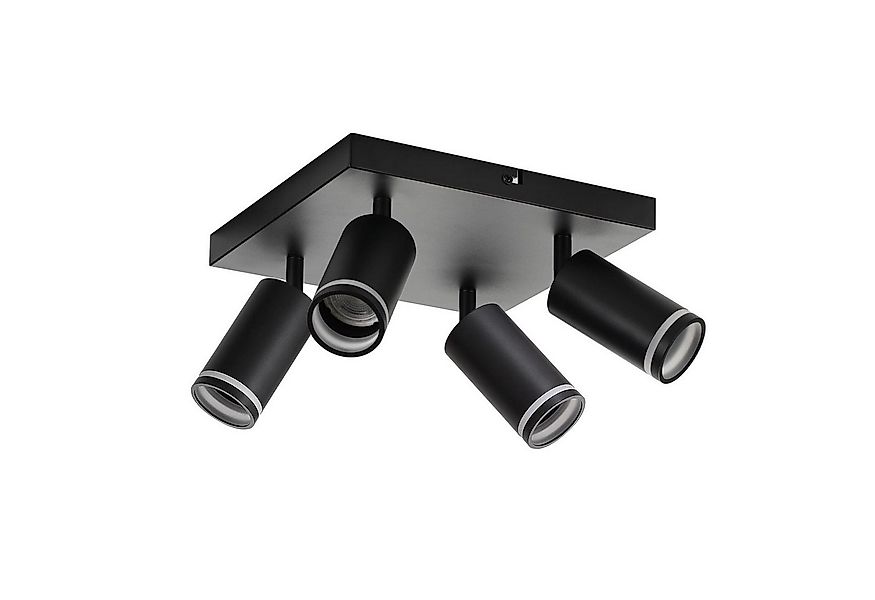 ZMH Deckenstrahler 4 Flammig Schwarz/Weiß Deckenlampe Metall GU10 für Schla günstig online kaufen