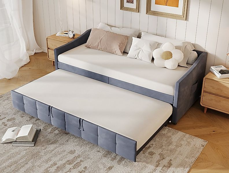 FUROKOY Schlafsofa Daybett Tagesbett Polsterbett Ausziehbares mit Bettfunkt günstig online kaufen