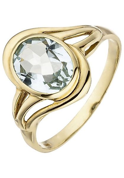 JOBO Goldring, 585 Gold mit Aquamarin günstig online kaufen