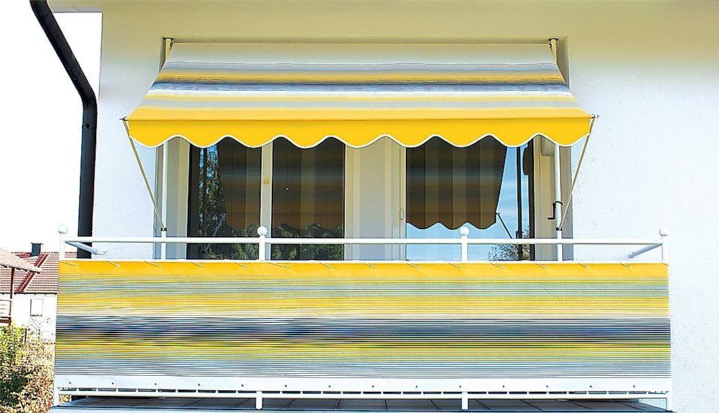 Angerer Freizeitmöbel Klemmmarkise gelb-grau, Ausfall: 150 günstig online kaufen