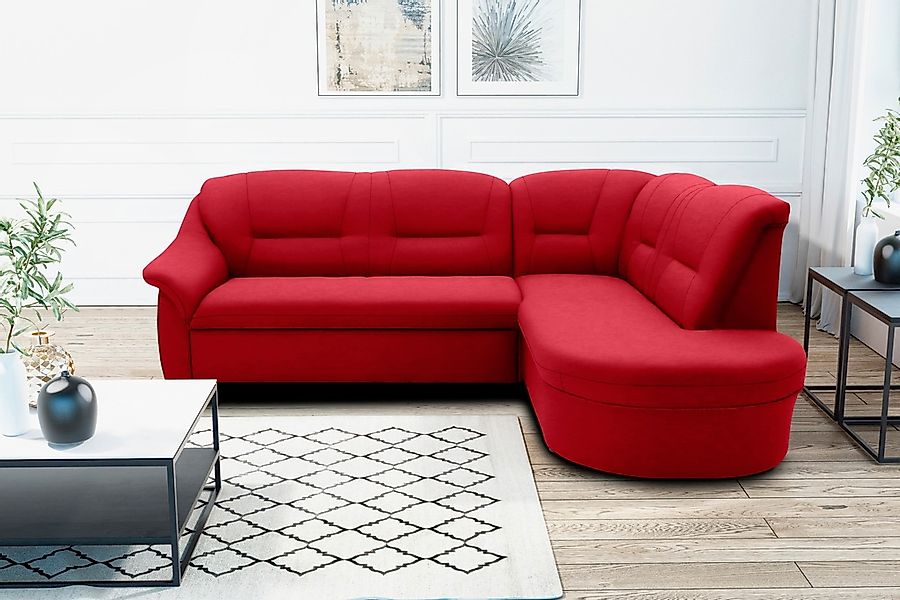DOMO collection Ecksofa "Faenza für kleine Räume, Stellmaße 232,176cm, komf günstig online kaufen