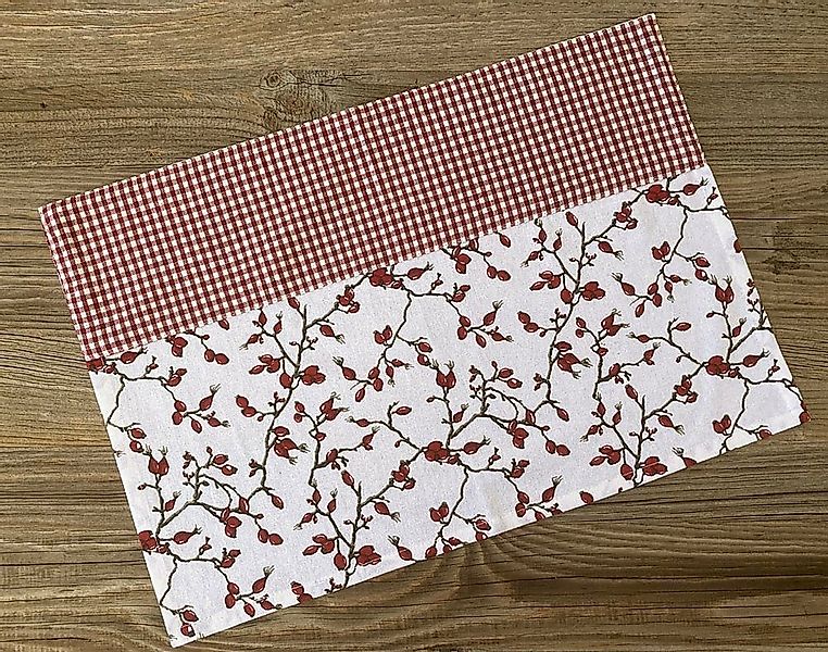 matches21 HOME & HOBBY Platzset Tischset LOTTA Hagebutten Karo weinrot 33x4 günstig online kaufen