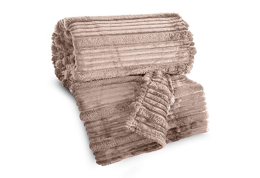 Wohndecke NINA, Eurofirany, Kuscheldecke mit Streifen-Steppung Gestreifte D günstig online kaufen