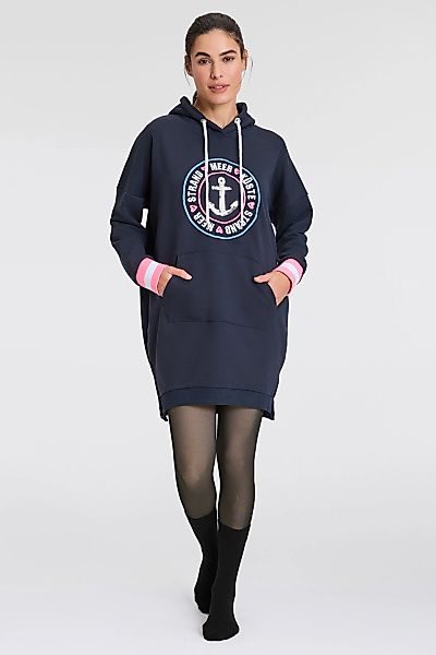 Zwillingsherz Sweatkleid ""Zuhause am Strand"" Kängurutasche mit Kapuze, Kä günstig online kaufen