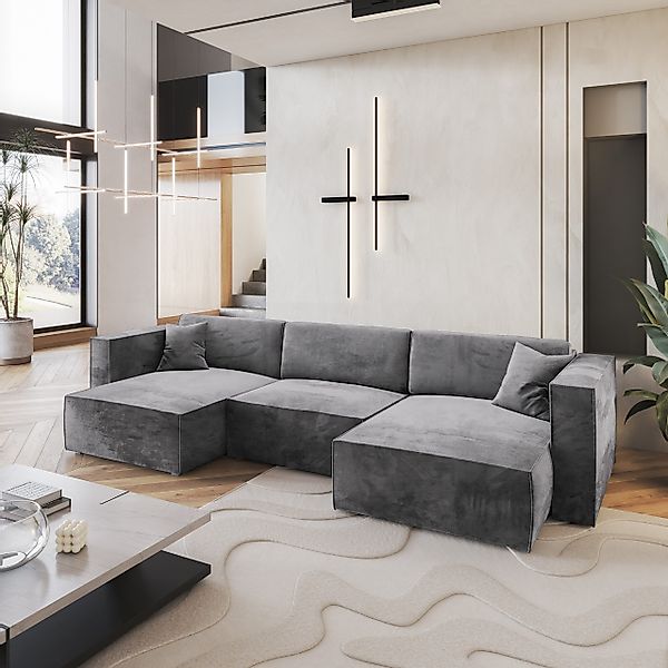 Masseno Ecksofa SARMO mit Schlaffunktion U-Form, günstig online kaufen