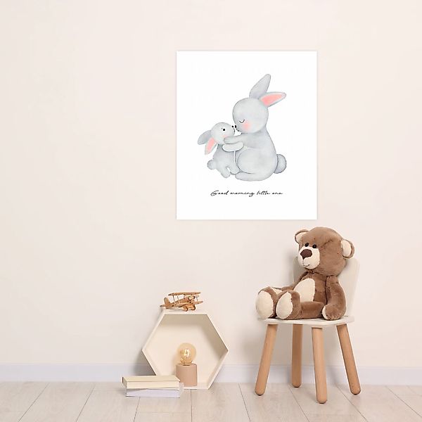 Lüttenhütt Poster "Großer Hase und Hasenkind", Fantasy-Hase-Hasen-Tiere-Lie günstig online kaufen