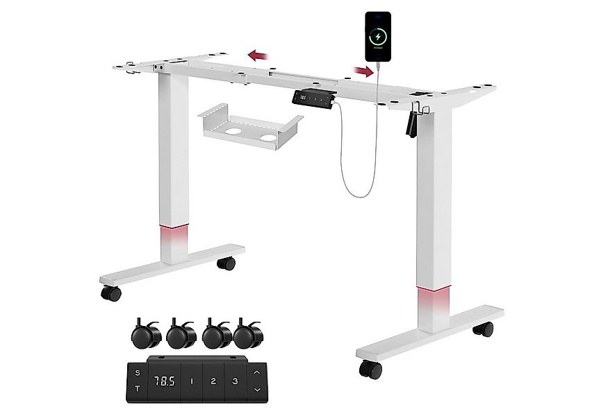 HOMALL Schreibtisch Elektrisch höhenverstellbares Tischgestell mit Wecker A günstig online kaufen