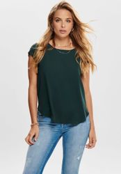 ONLY Blusenshirt Einfarbige Kurzarm Oberteil ONLVIC günstig online kaufen