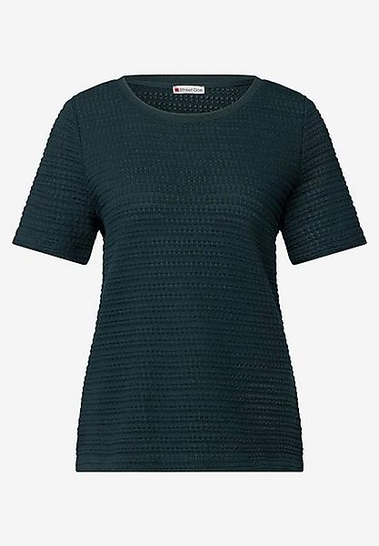 STREET ONE Rundhalsshirt Strick-Look T-Shirt (1-tlg) günstig online kaufen