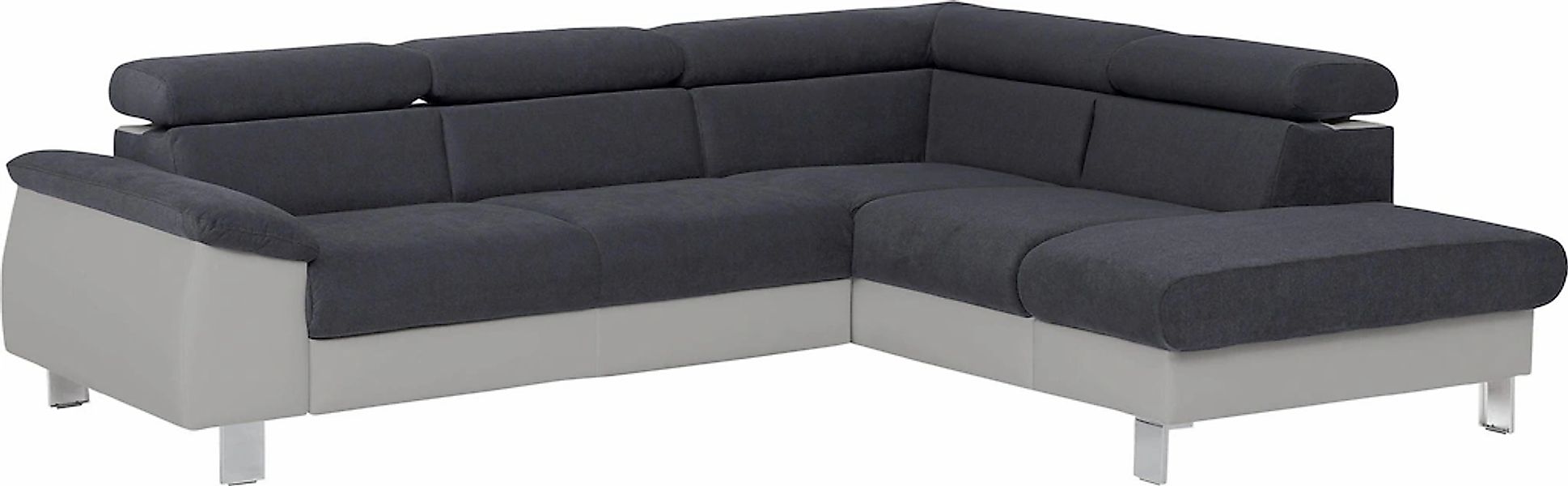 COTTA Ecksofa "Komaris L-Form, B: 249 cm" mit Kopfteilverstellung, optional günstig online kaufen