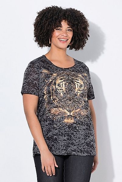 Angel of Style T-Shirt T-Shirt Glitzersteinchen auf dem Tigerkopf günstig online kaufen