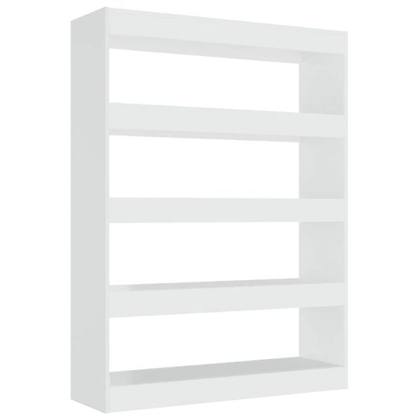 vidaXL Bücherregal Bücherregal/Raumteiler Hochglanz-Weiß 100x30x135 cm, günstig online kaufen