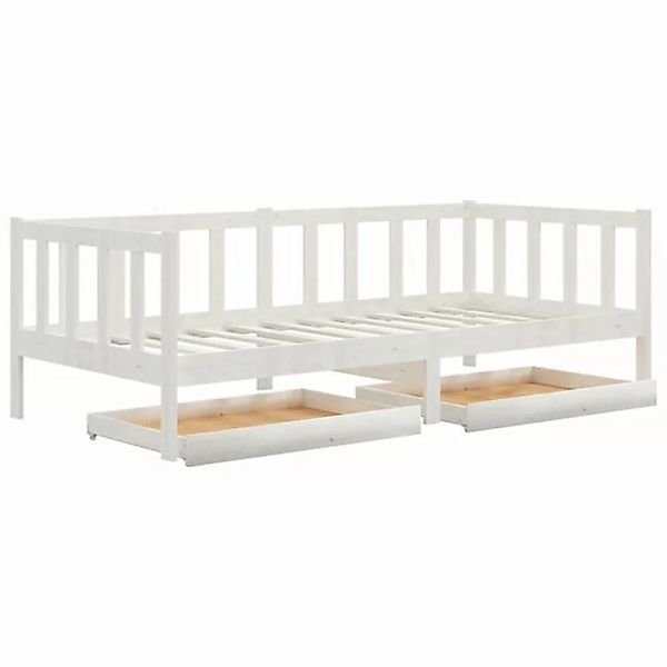 DOTMALL Bettgestell Tagesbett,90x200 cm,mit Schubladen, Weiß Massivholz Kie günstig online kaufen