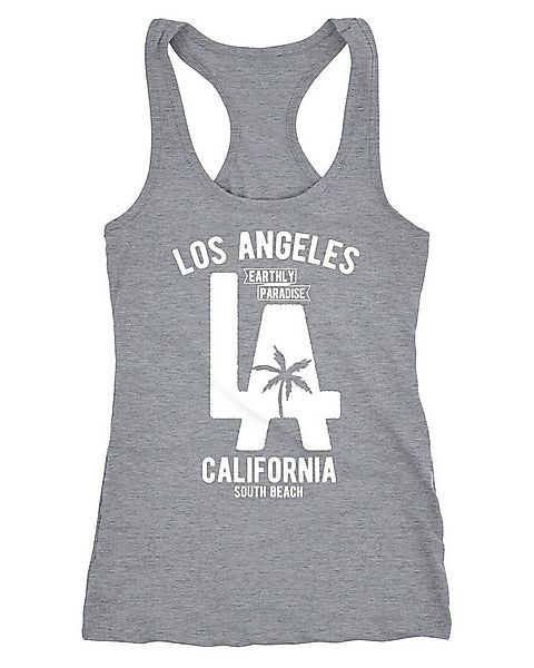 Neverless Tanktop Damen Tank Top Los Angeles California LA Palme Racerback günstig online kaufen