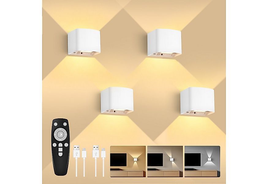 GeyouLux Wandleuchte 5000mAh Aufladbare Wandleuchte Innen, Fernbedienung & günstig online kaufen