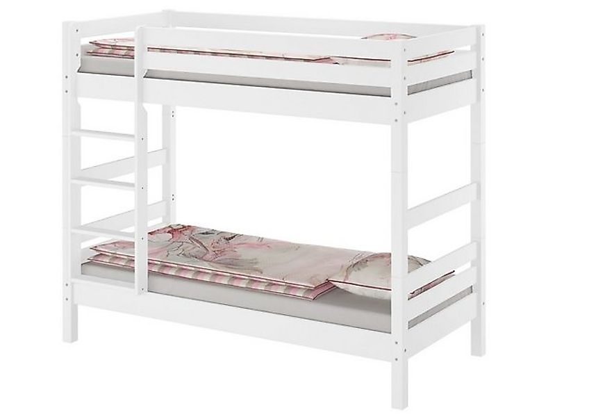 ERST-HOLZ Etagenbett Stabiles Etagenbett Buche Massivholz in Waschweiß 90x2 günstig online kaufen