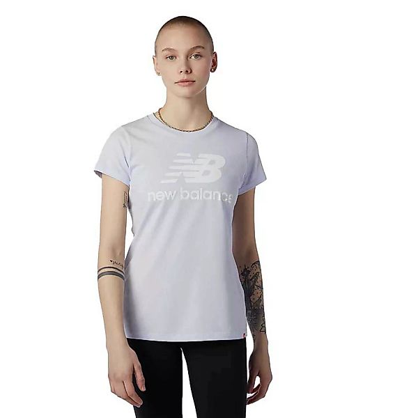 New Balance Essentials Stacked Logo Kurzarm T-shirt XS Silent Grey günstig online kaufen