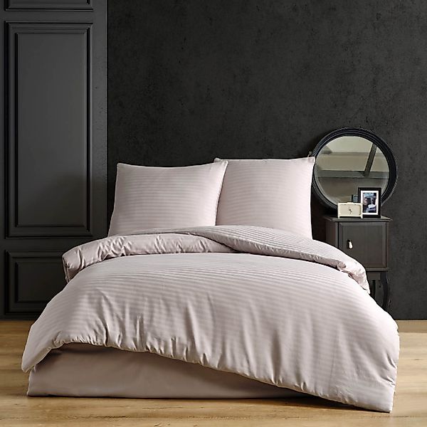 Nordqueen Bettwäsche Nordqueen Satin Gestreift Bettwäsche, 100% Baumwolle, günstig online kaufen