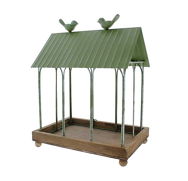 MICA Gartenstecker Vogel-Futterstelle - grün/braun - ca. 26 x 18 x 34 cm günstig online kaufen