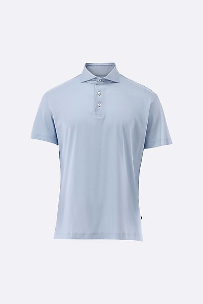 Poloshirt mit Mikro-Druck aus Schweizer Baumwolle günstig online kaufen