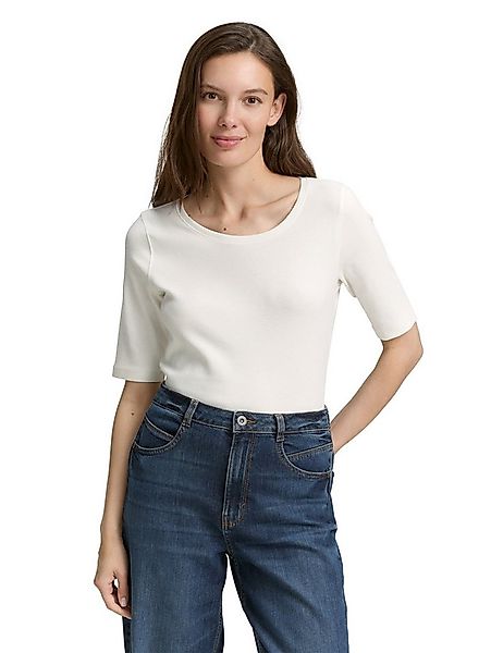 TOM TAILOR T-Shirt mit großem Rundhalsausschnitt günstig online kaufen