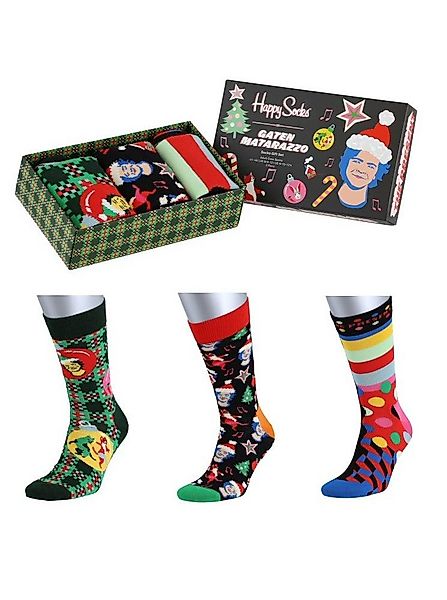 Happy Socks Socken Tagessocke Crew Seize the Season Holiday Geschenkbox 3er günstig online kaufen