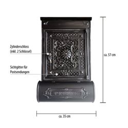 Stelling Wandbriefkasten Massiver Aluminiumguss Briefkasten Antik günstig online kaufen