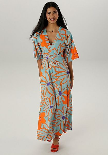 Aniston SELECTED Maxikleid mit weiten, 3/4-langen Ärmeln günstig online kaufen